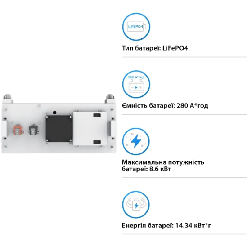 Високовольний акумуляторний модуль DEYE BOS-B-PACK14.3  14.3 KWH
